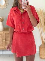 Robe combi Anaelle (corail)