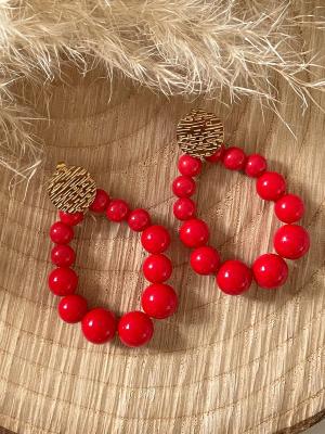 Boucles d’oreilles Lital (rouge)