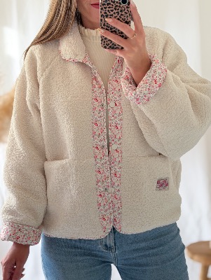 Veste réversible Adriana (écrue) PRÉ COMMANDE (expédition prévue vers le 21/01)