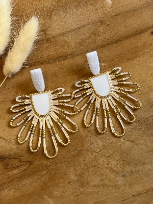 Boucles d’oreilles Eyline (blanches)