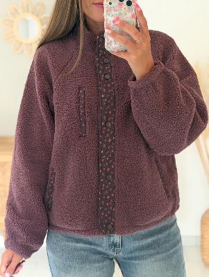Veste réversible Adriana (burgendy)  
