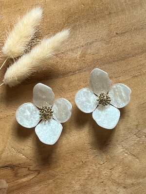 Boucles d’oreilles Rosita (blanches)