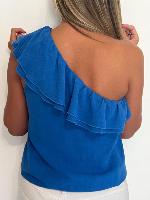  Top One shoulder (bleu roi)