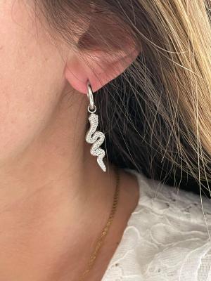 Boucles d'oreilles Serpent (argenté)
