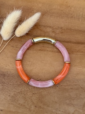 Bracelet Titia (rose/orange)