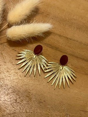 Boucles d’oreilles Claire (bordeaux)