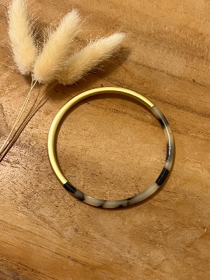 Bracelet Aurore (léopard/doré)
