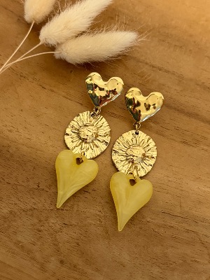 Boucles d’oreilles Abbie (jaune)