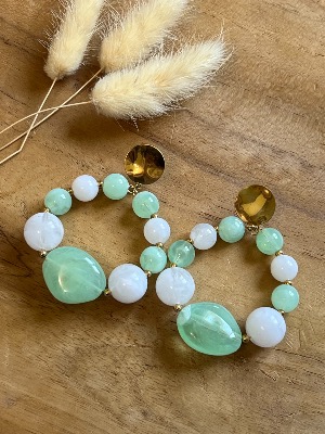 Boucles d’oreilles Calypso (vert)