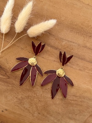 Boucles d’oreilles Nala (bordeaux)