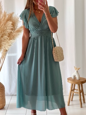 Robe Gabriella (vert céladon)