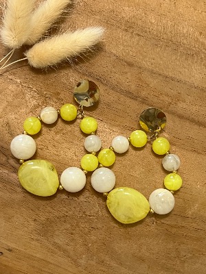 Boucles d’oreilles Calypso (jaunes)