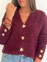 Gilet Cléa (bordeaux)