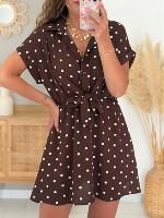 Robe Romane (chocolat à pois)
