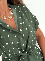 Robe Romane (kaki à pois)