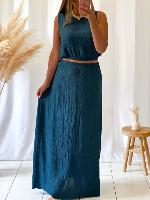 Ensemble Rosa (bleu canard)
