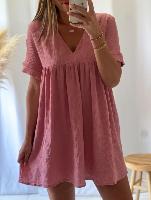 Robe Combi Ophélie (rose)