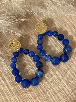 Boucles d’oreilles Lital (bleu roi)