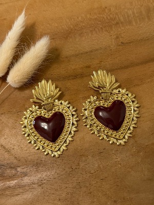 Boucles d’oreilles Zola (chocolat)