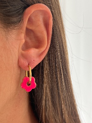 Boucles d’oreilles Agathe (fushia)