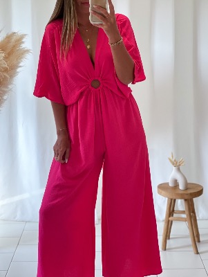 Combi pantalon Léa (fushia)