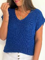 Top Capucine (bleu roi)