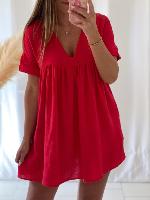 Robe Combi Ophélie (rouge)