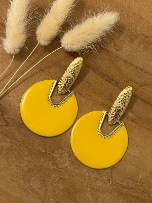 Boucles d’oreilles Camille (jaunes)