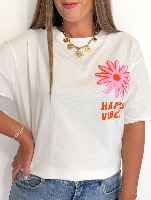 Tee shirt Happy vibes