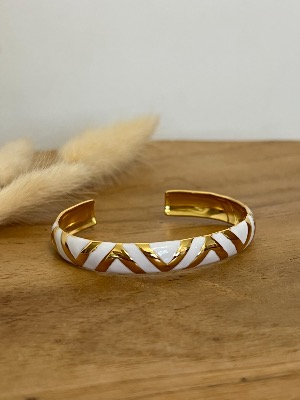 Bracelet jonc Sabrina (blanc)