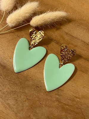Boucles d’oreilles Sophie (vert d’eau)