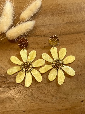 Boucles d’oreilles Eve (jaune)