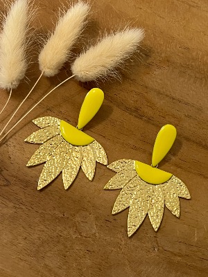 Boucles d’oreilles Elsa (jaunes)
