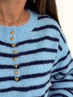 Pull Maxence (rayé bleu)