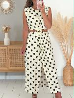 Robe Ornella (écru à pois) 