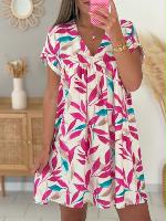 Robe combi Bassillia (rose)