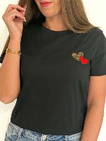 Tee shirt Coeur léo (noir)