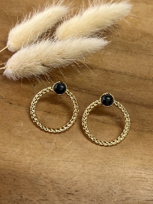 Boucles d’oreilles Darla (noires)