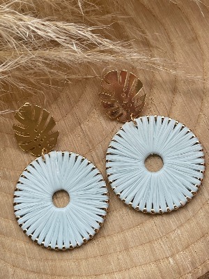 Boucles d’oreilles Foly (bleu ciel)