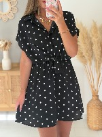 Robe Romane (noire à pois)