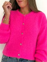 Gilet Jules Alpaga (rose fluo)
