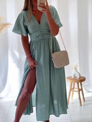 Robe Emeline (vert d’eau)