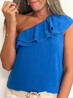  Top One shoulder (bleu roi)