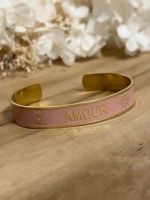 Bracelet jonc Louisia (rose)