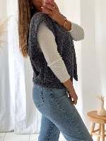 Gilet Alba (bleu chiné)