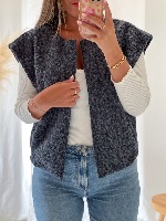 Gilet Alba (bleu chiné)