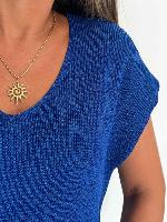 Top Capucine (bleu roi)