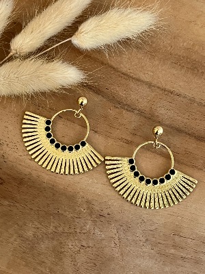 Boucles d’oreilles Katy (noires)