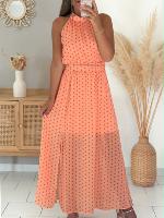 Robe Calliopé (abricot à pois)