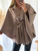Manteau/cape Estelle (taupe)